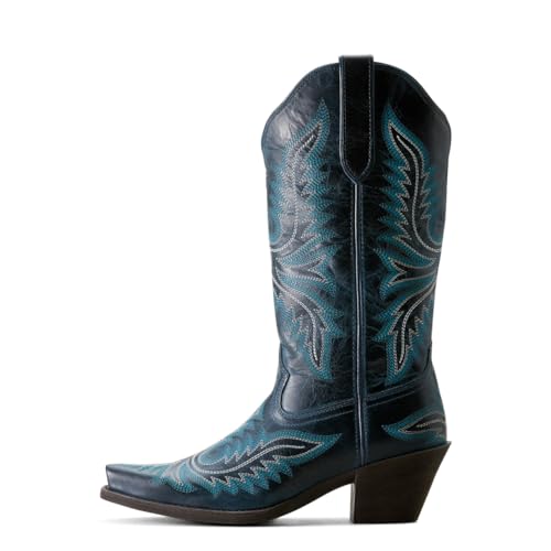 Women's Round Up Collins Western Boot, Fresh Denim, 8.5