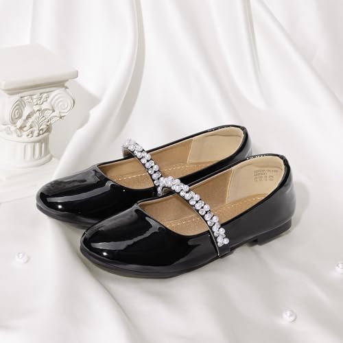 Girls Mary Jane Dress Shoes Ballerina Flats for Wedding, Party (Toddler/Little Kid/Big Kid)