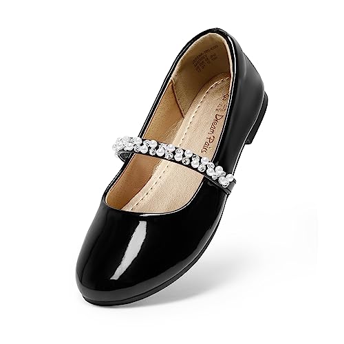 Girls Mary Jane Dress Shoes Ballerina Flats for Wedding, Party (Toddler/Little Kid/Big Kid)
