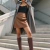 Knee High Boots Women Platform Stiletto Heel Tall Boots Round Toe Fall Winter Long boots for Women