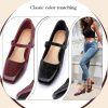Women's Mary Jane Heels - Chunky Block Heel Pumps with Square Toe & Buckle Straps, Comfortable Dress Shoes for Wedding, Office,