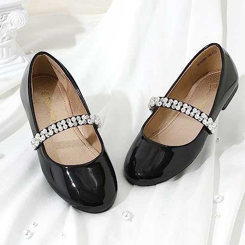 Girls Mary Jane Dress Shoes Ballerina Flats for Wedding, Party (Toddler/Little Kid/Big Kid)