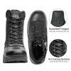 Men's Military Tactical Combat Boots Side Zipper Work Motorcycle Boots 8 inch