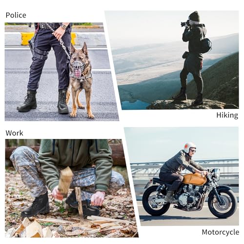 Men's Military Tactical Combat Boots Side Zipper Work Motorcycle Boots 8 inch