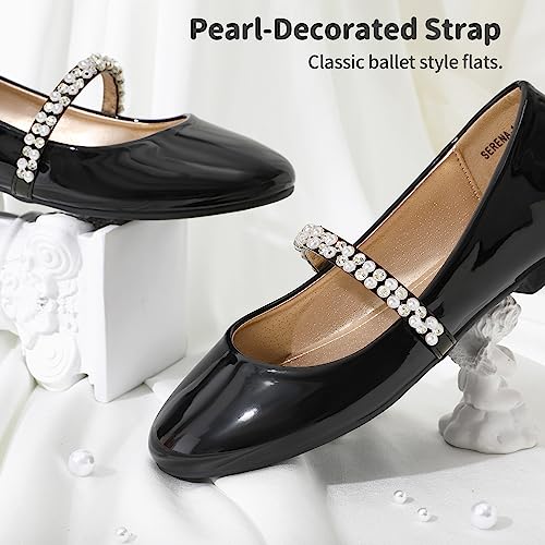 Girls Mary Jane Dress Shoes Ballerina Flats for Wedding, Party (Toddler/Little Kid/Big Kid)