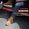 Magnolia 6" Side-Zipper Wedge Boots for Men, Lightweight Soft Moc Toe Motorcycle Boots SAP309-Brown, SAP309BK-Black,