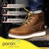 Magnolia 6" Side-Zipper Wedge Boots for Men, Lightweight Soft Moc Toe Motorcycle Boots SAP309-Brown, SAP309BK-Black,