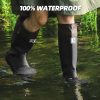 Wasserflux Women’s Mid-Calf Rain Boots – Waterproof Foldable Rubber Boots with Adjustable Cuff, Anti-Slip Sole, Lightweight for