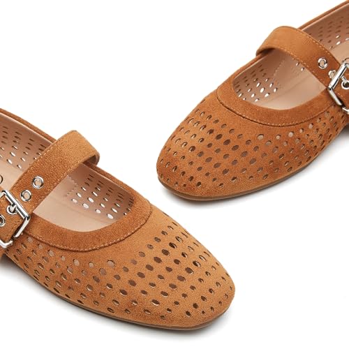 Mary Jane Shoes Women, Mary Jane Flats for Women, Ballet Flats Shoes Round Toe Mary Jane Flats Shoes Dressy Comfortable