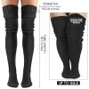 Women's Cable Knitted Boot Socks Extra Long Thigh High Winter Stockings Over Knee Leg Warmers